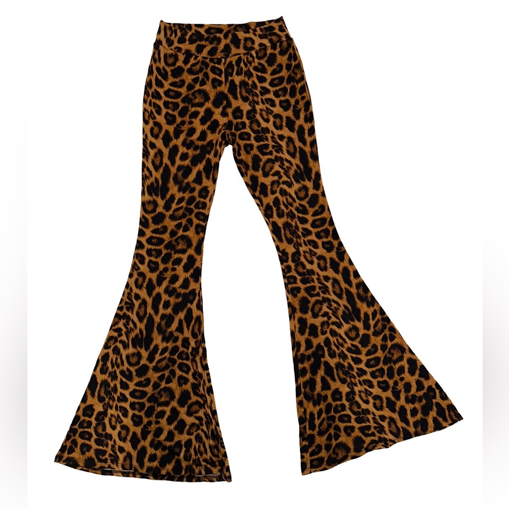 Leopard Print Flared Bottoms